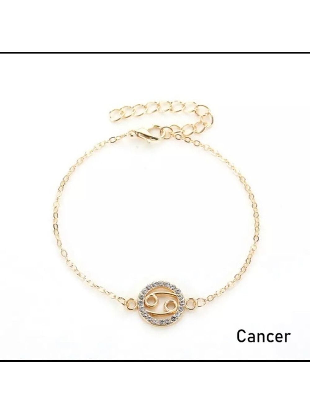 New Gold Cancer Zodiac Bracelet